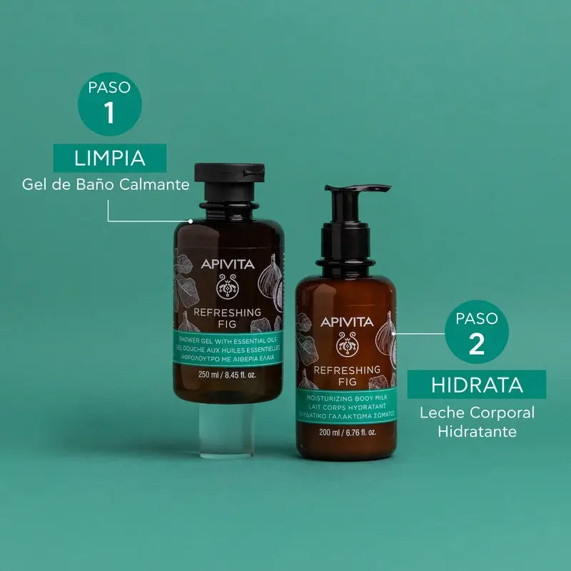 APIVITA Gel de bain rafraîchissant à la figue 250 ml