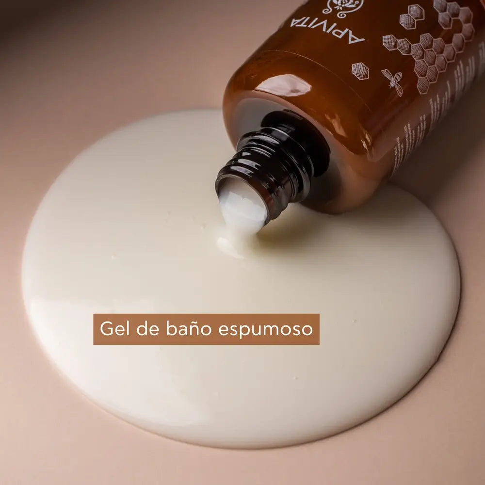 APIVITA Gel douche crémeux au miel royal et aux huiles essentielles, 500 ml