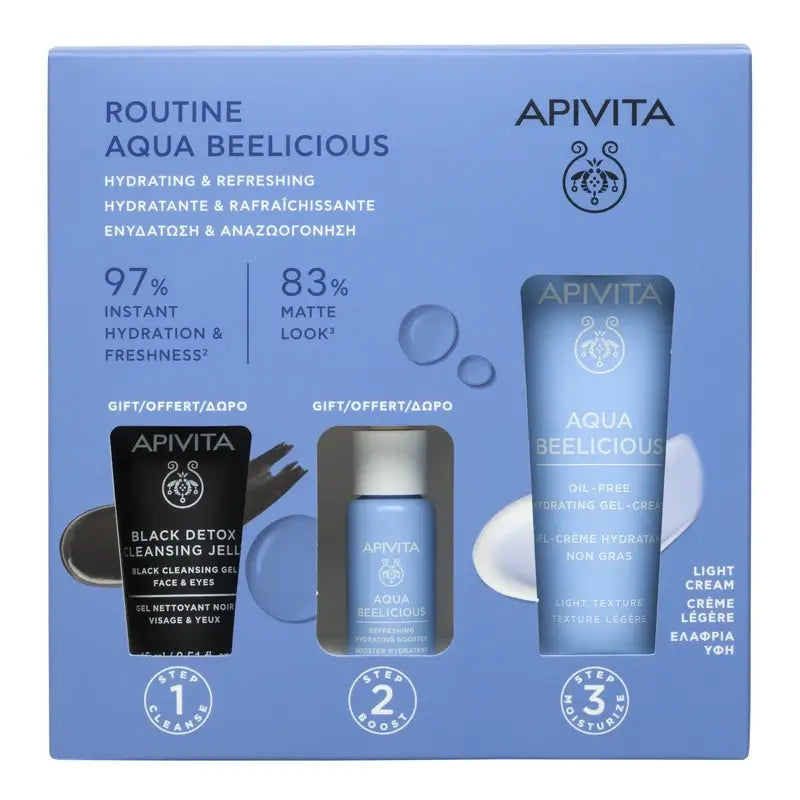 Apivita Aqua Beelicious Oil-Free Routine, 1 set