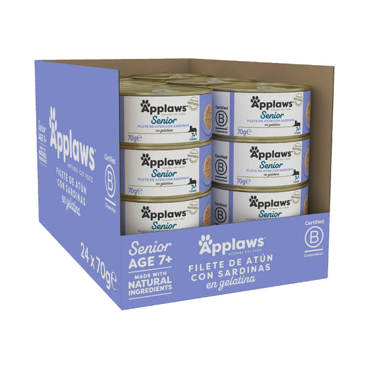 Applaws Cat Senior Canned Tuna & Sardine 24X70Gr