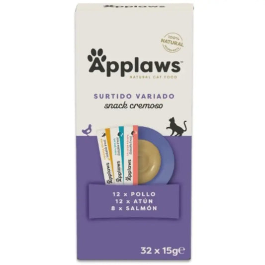 Applaws Cat Snack Lickable, assortiment varié, 4 x 8 x 15 g