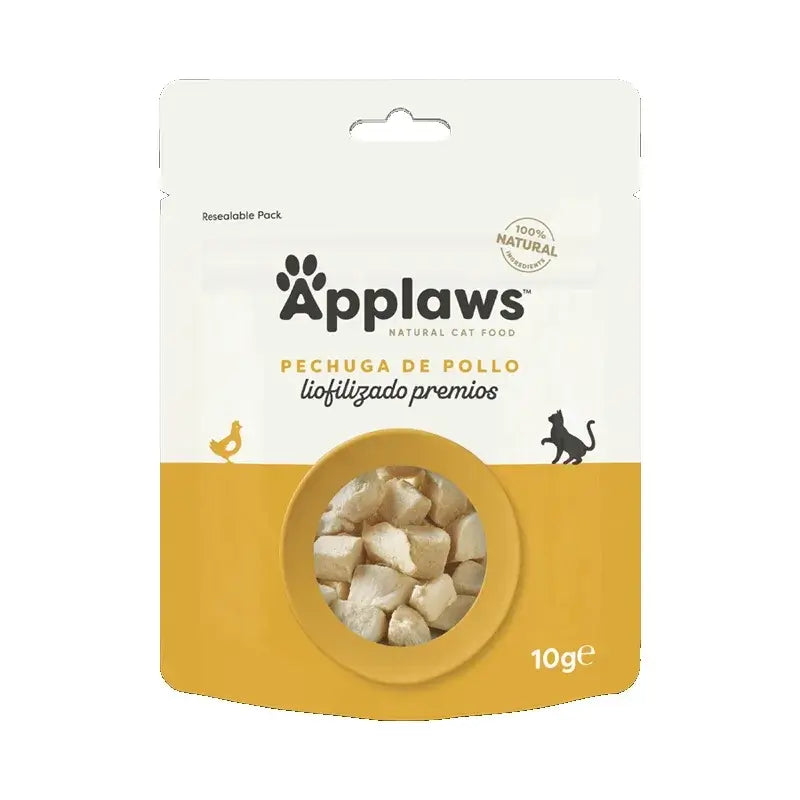 Applaws Cat Snack Poitrine de poulet lyophilisée, 12x10 grammes
