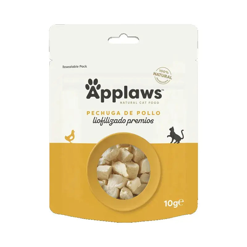 Applaws Cat Snack Poitrine de poulet lyophilisée, 12x10 grammes