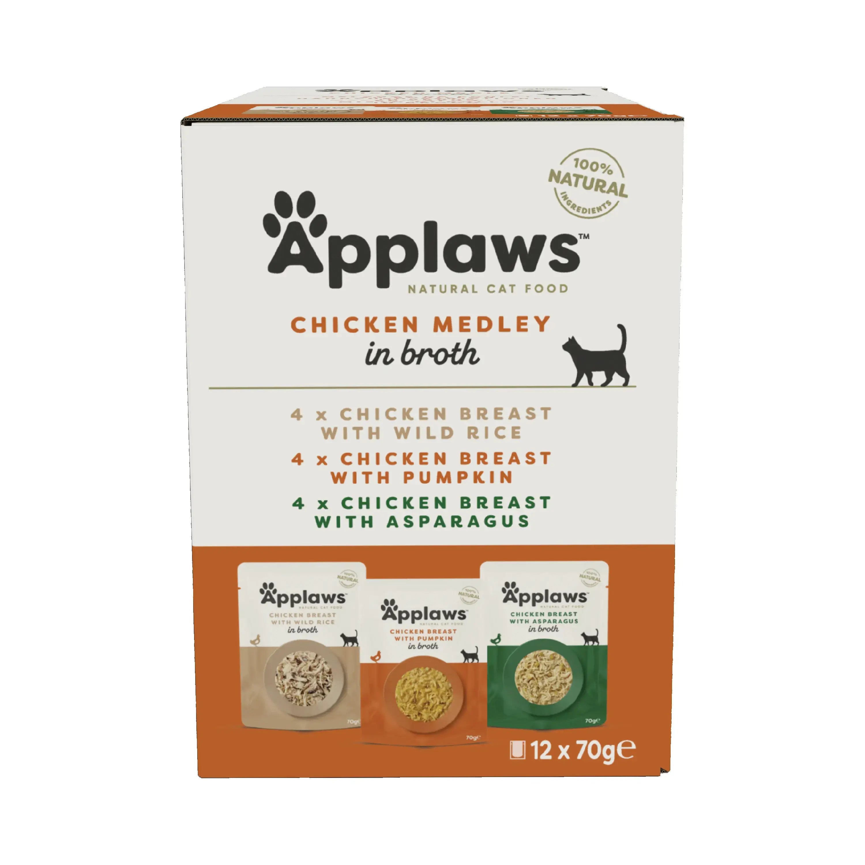 Applaws Cat Chicken Bouillon Multipack 12X70
