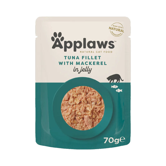 Applaws Cat Filet de thon Maquereau Gelée Enveloppe 16X70Gr