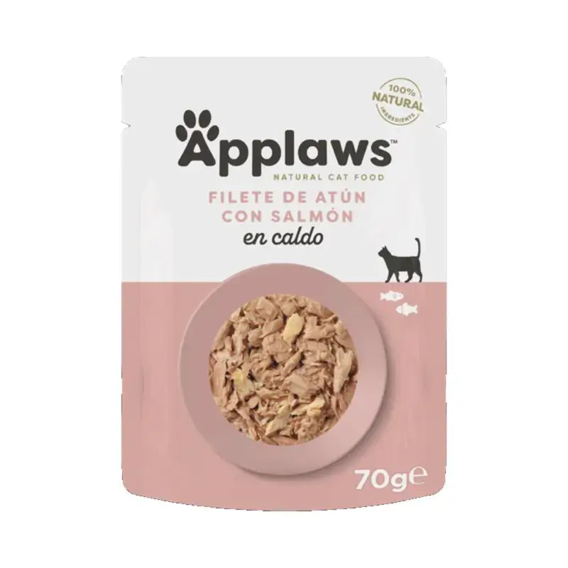 Applaws Cat : filets de thon et de saumon, 12 x 70 g