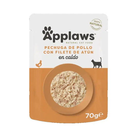 Applaws Cat : poulet et filet de thon, 12 x 70 g