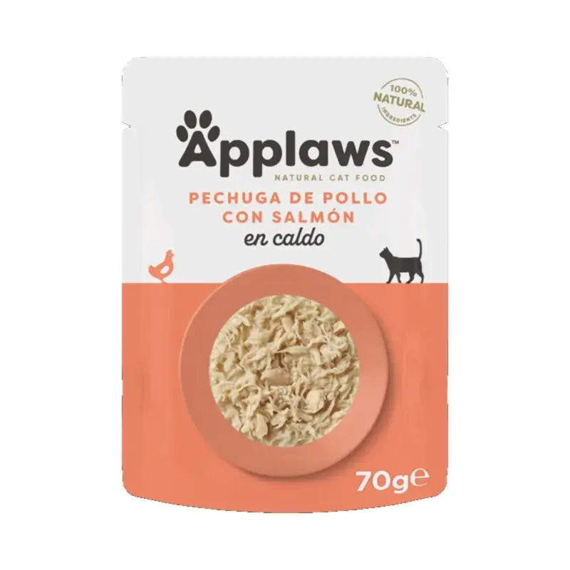 Applaws Cat : poitrine de poulet et saumon, 12 x 70 g