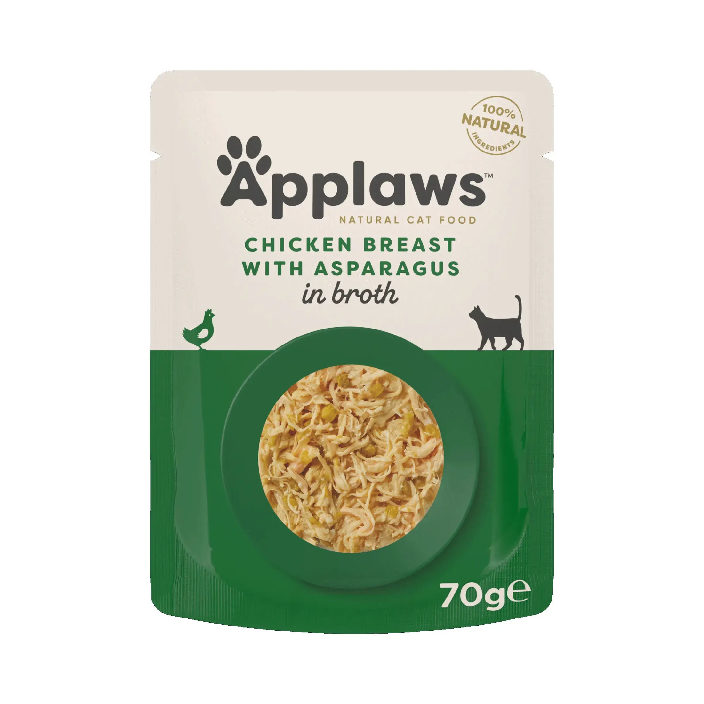 Applaws Cat Chicken Enveloppe With Asparagus 12X70Gr