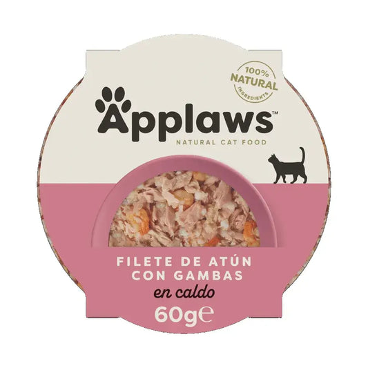 Applaws Cat Filet de thon et crevettes Portion 10X60Gr