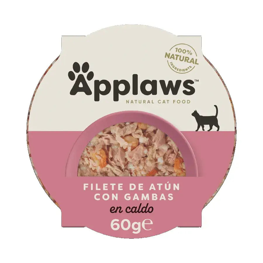 Applaws Cat Filet de thon et crevettes Portion 10X60Gr