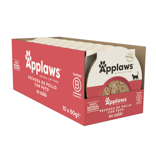 Applaws Cat Poulet et poitrine de canard Portion 10X60Gr