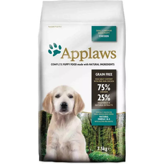 Applaws Dog Dry Puppy Small & Medium Breed Chicken 7,5Kg