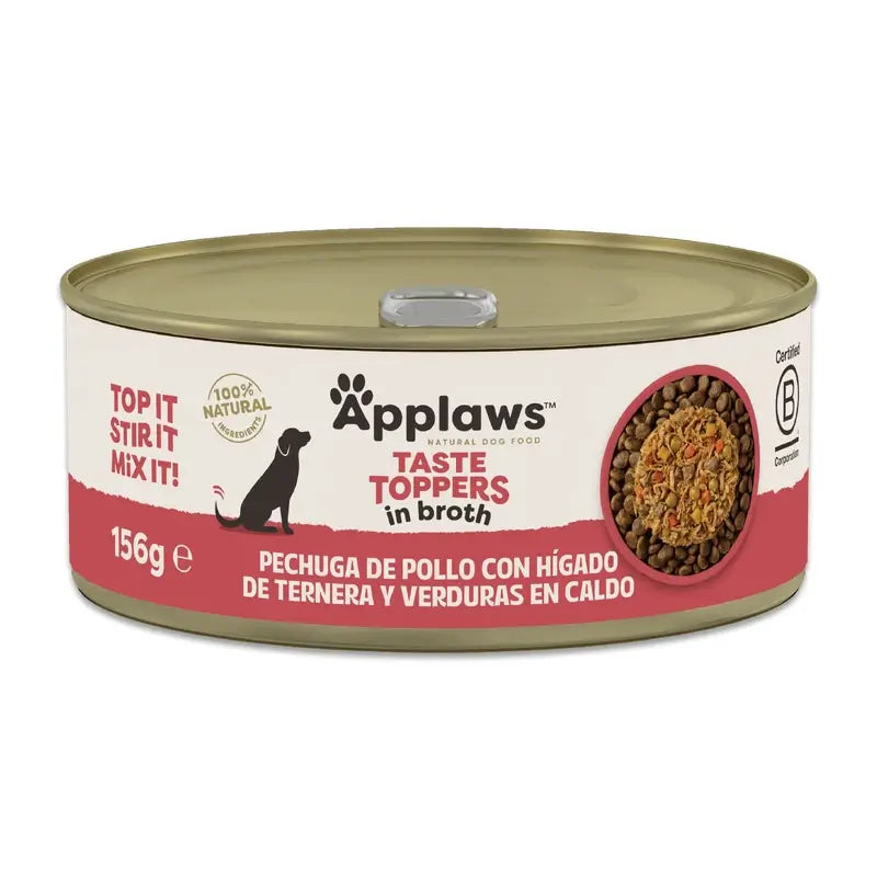 Applaws Dog Can Toper Chicken Higa Tern Verd Broth 12X156Gr