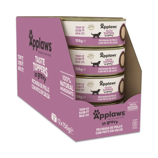 Applaws Dog Topper Tin Chicken & Duck In Sauce 12X156Gr