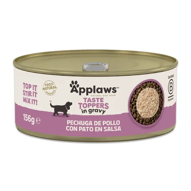 Applaws Dog Topper Tin Chicken & Duck In Sauce 12X156Gr