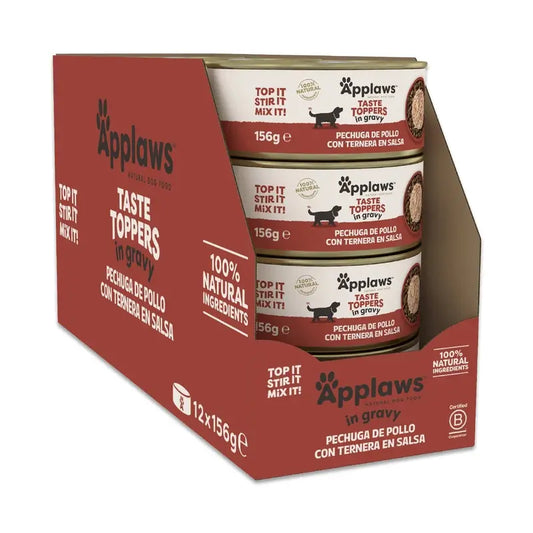 Applaws Dog Topper Tin Chicken & Beef In Sauce 12X156Gr