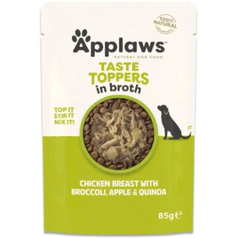 Applaws Dog Sachet de compléments alimentaires au poulet, brocoli et quinoa, 12 x 85 g