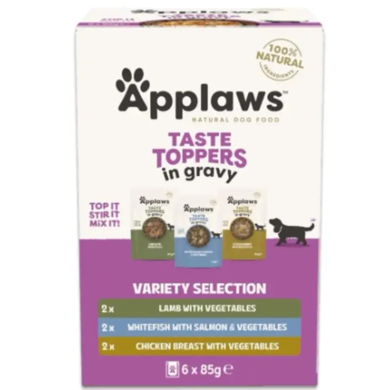 Applaws Dog Assortiment de garnitures pour croquettes, multipack, 6 x 85 g