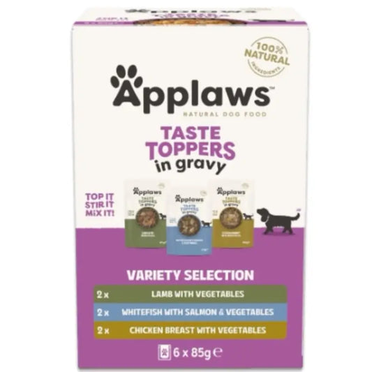 Applaws Dog Assortiment de garnitures pour croquettes, multipack, 6 x 85 g