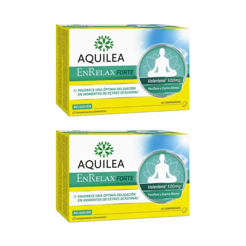 Aquilea Enrelax Forte 500 Mg Valériane + Aubépine + Passiflore, 2X30 Comprimés