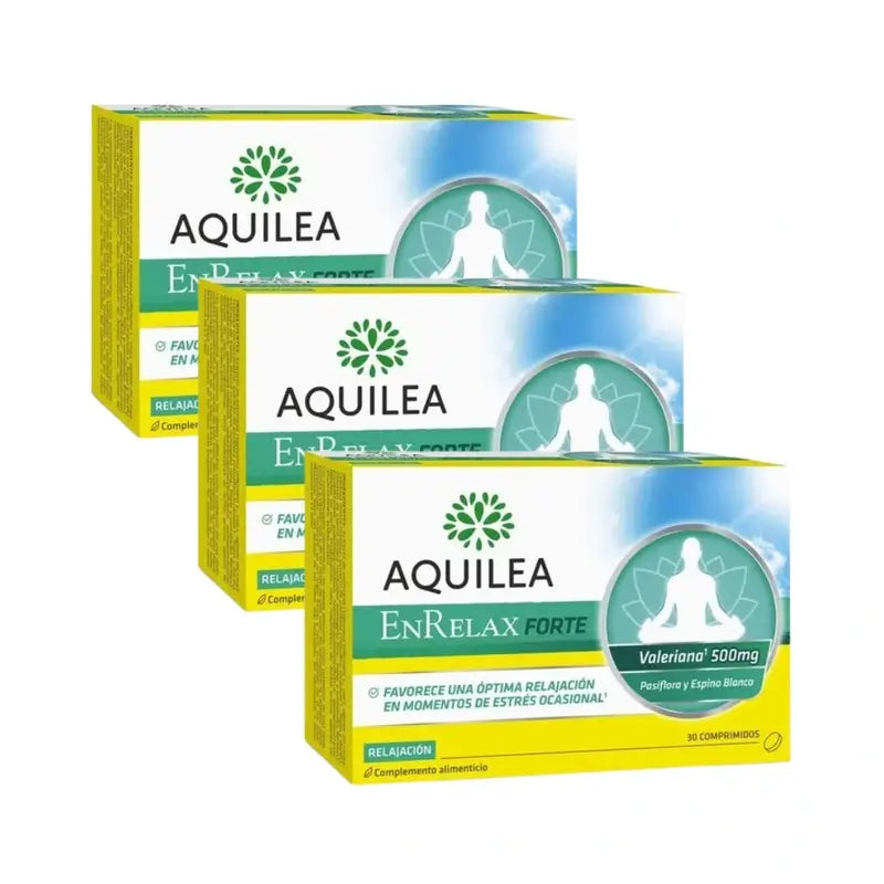 Aquilea Enrelax Forte 500 Mg Valériane + Aubépine + Passiflore, 3X30 Comprimés