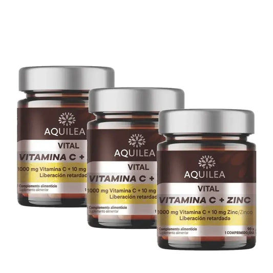 Aquilea Vitals Vit C+Zinc, 90 gélules, lot de 3