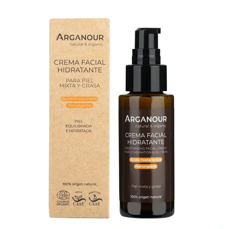 Crème de visage Arganour pour peau grasse/mixte, 50 Ml