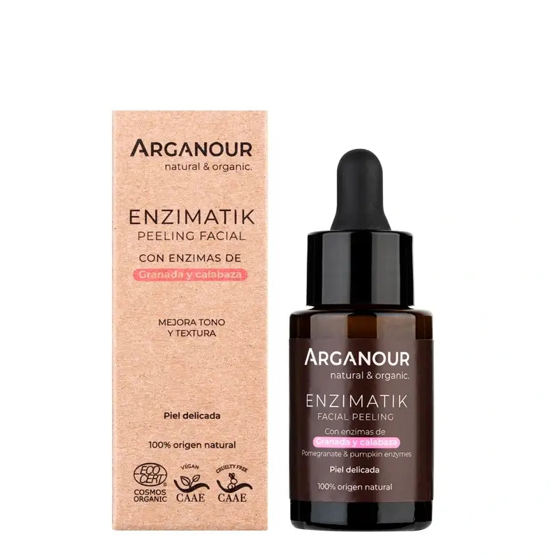 Arganour Facial Enzimatik - Peeling facial aux enzymes de grenade et de citrouille, 30 ml