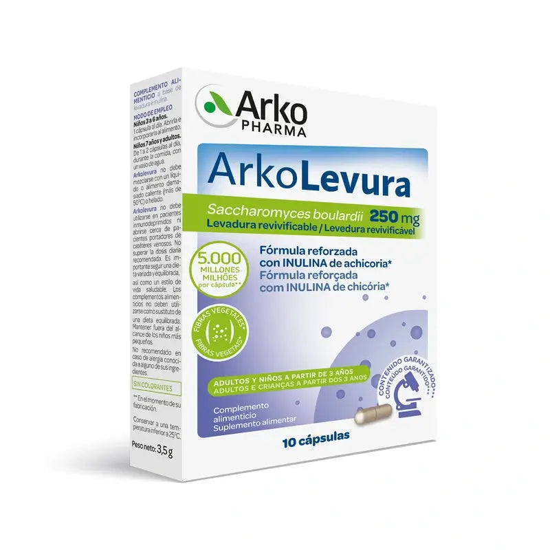 Arkopharma Arkolevura Saccharomyces Boulardii, 250 mg 10 gélules