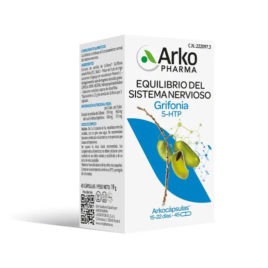 Arkocapsules Grifonia - 5-HTP (85-hydroxytryptophane), 45 unités