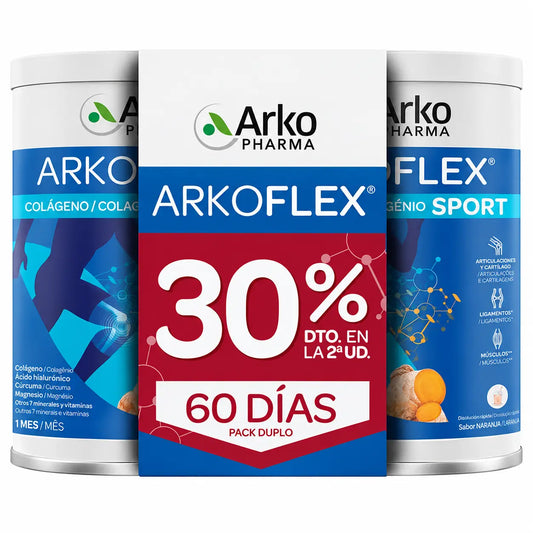 Arkoflex Collagène Sport en poudre, lot de 2 x 390 g (2e unité à 30 %), 780 g