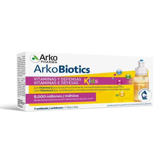 Arkopharma Arkobiotics Vitamines et Défenses Enfant, 7 unidoses