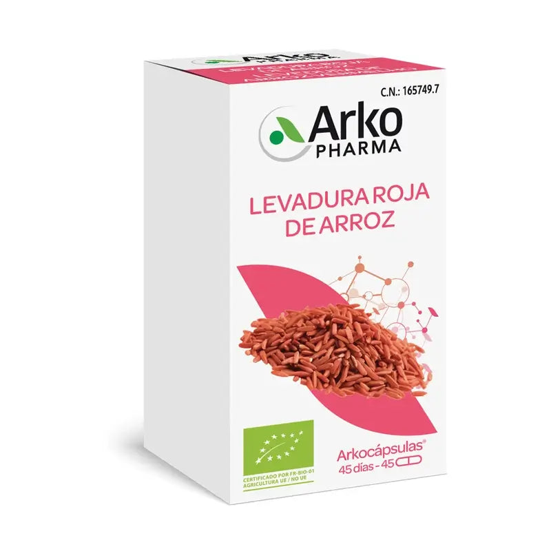Arkopharma Arkocápsulas Levure de Riz Rouge, 45 gélules bio