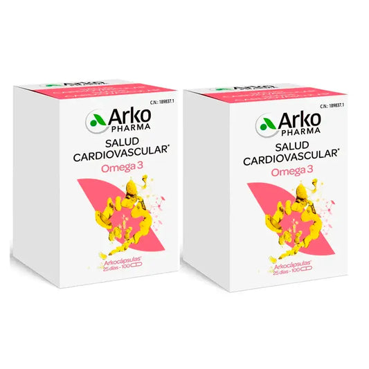 Arkopharma Arkocápsulas Omega 3, 2 x 100 gélules