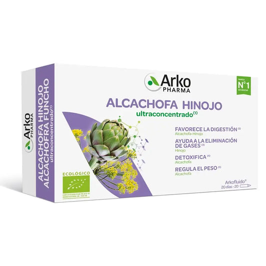 Arkopharma Arkofluido Artichaut Fenouil Ultraconcentré, 20 ampoules