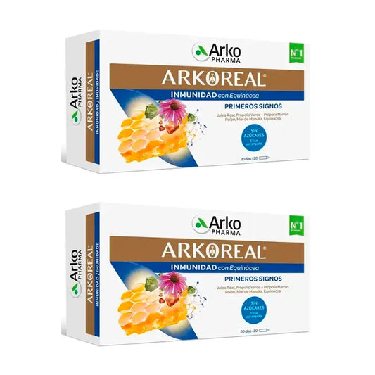 Arkopharma Arkoreal Gelée Royale Gelée Royale Sans Sucre Immunité, 2X20 ampoules