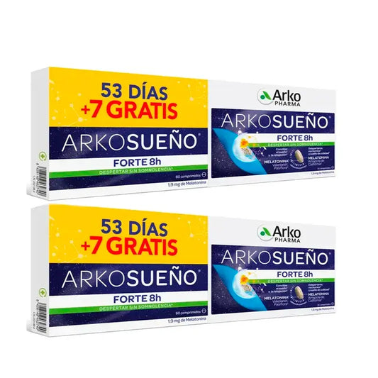 Arkopharma Arkosueño Forte 8H Bicapa, 2X60 Comprimés