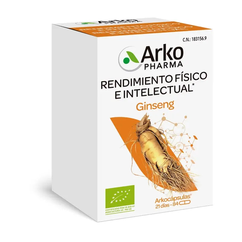 Arkopharma Arkocápsulas Ginseng Bio, 84 gélules