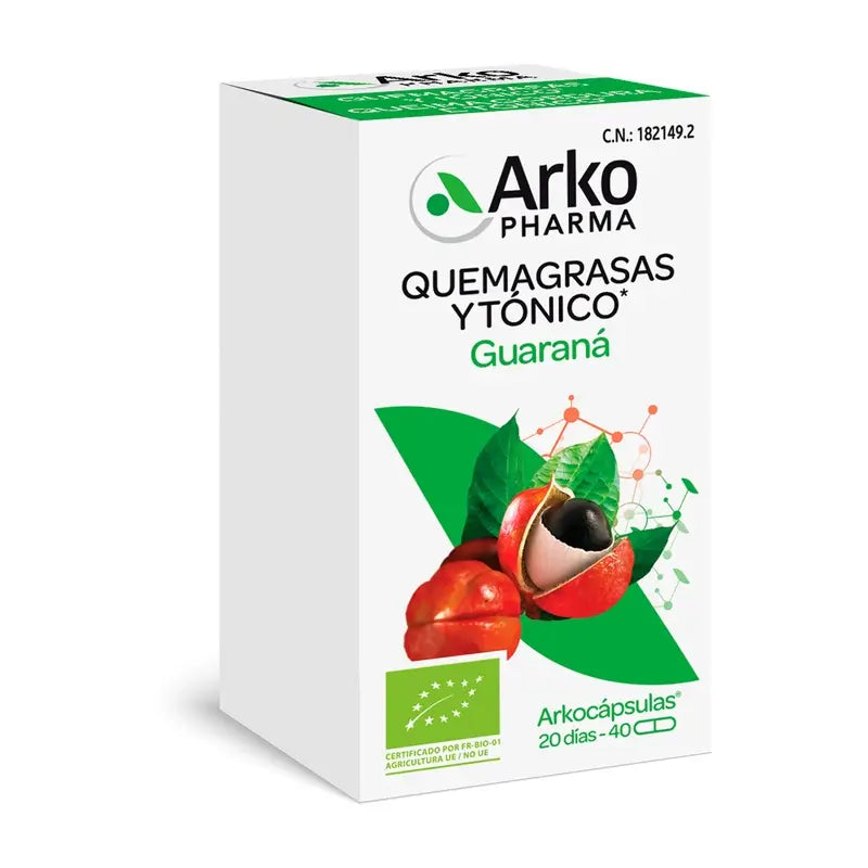 Arkopharma Arkocápsulas Guaraná Bio, 40 gélules