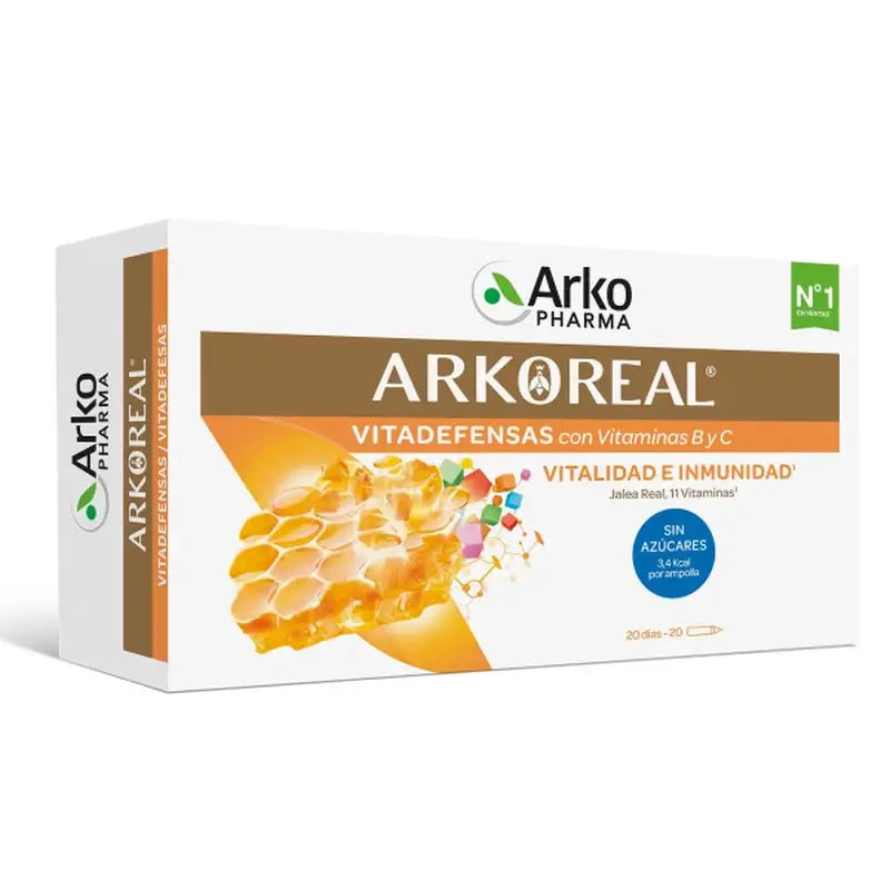 Arkopharma Arkoreal Gelée Royale Vitadefensas, 20 ampoules