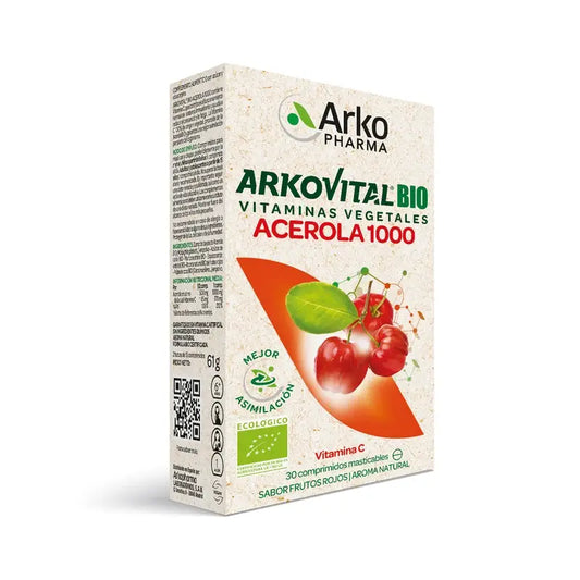 Arkopharma Arkovital Acérola 1000 Vitamine C, 30 comprimés
