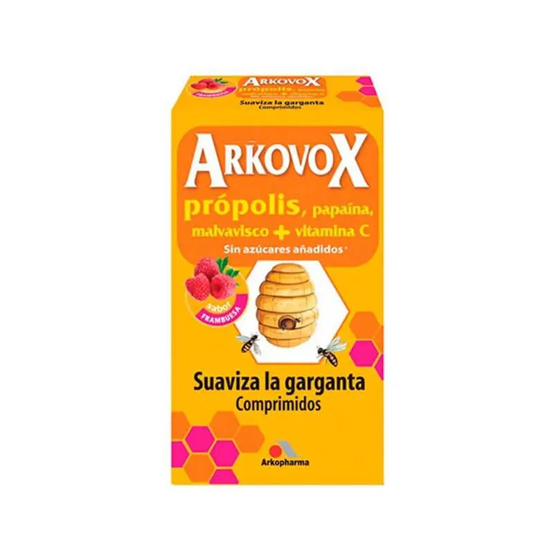 Arkopharma Arkovox Propolis & Vit C Raspberry Flavour 24 chewable tablets