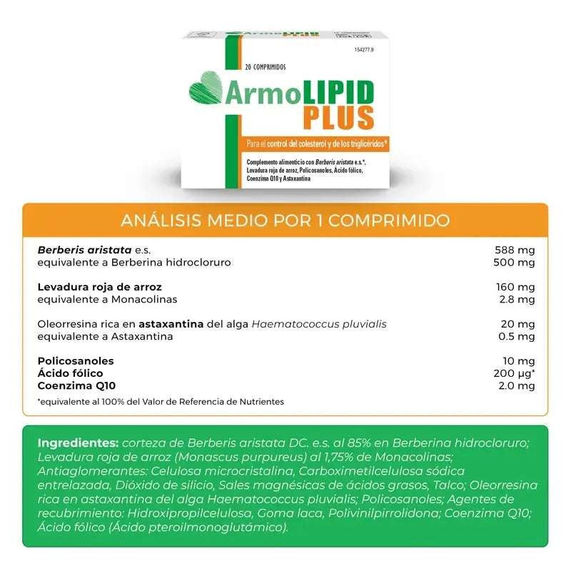 Armolipid Plus Cholestérol, 2 x 20 comprimés