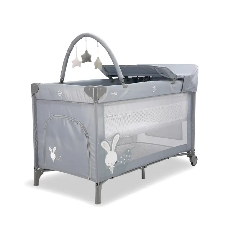Berceau de voyage Asalvo complet avec lapin Gris