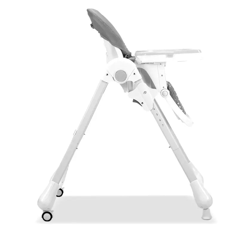 Chaise haute Asalvo à roulettes Bunny Grey