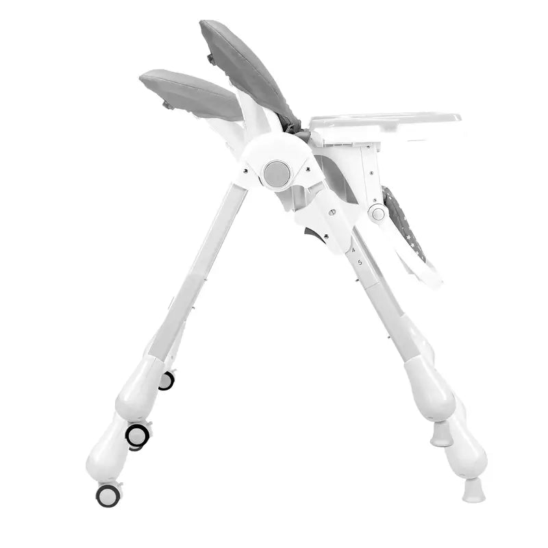 Chaise haute Asalvo à roulettes Bunny Grey