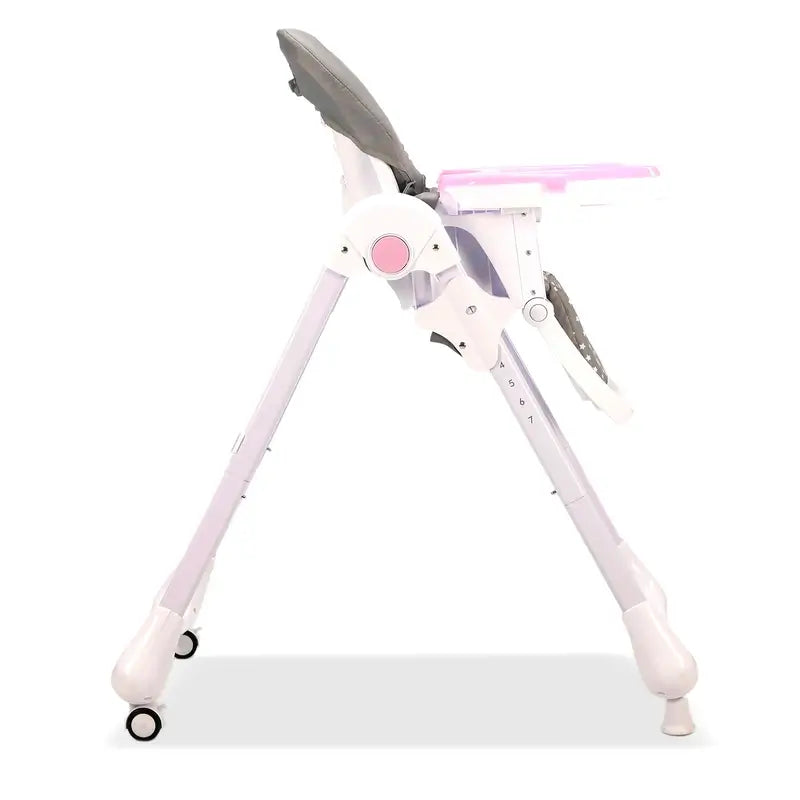 Chaise haute à roulettes Asalvo Pink Bunny