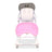 Chaise haute à roulettes Asalvo Pink Bunny