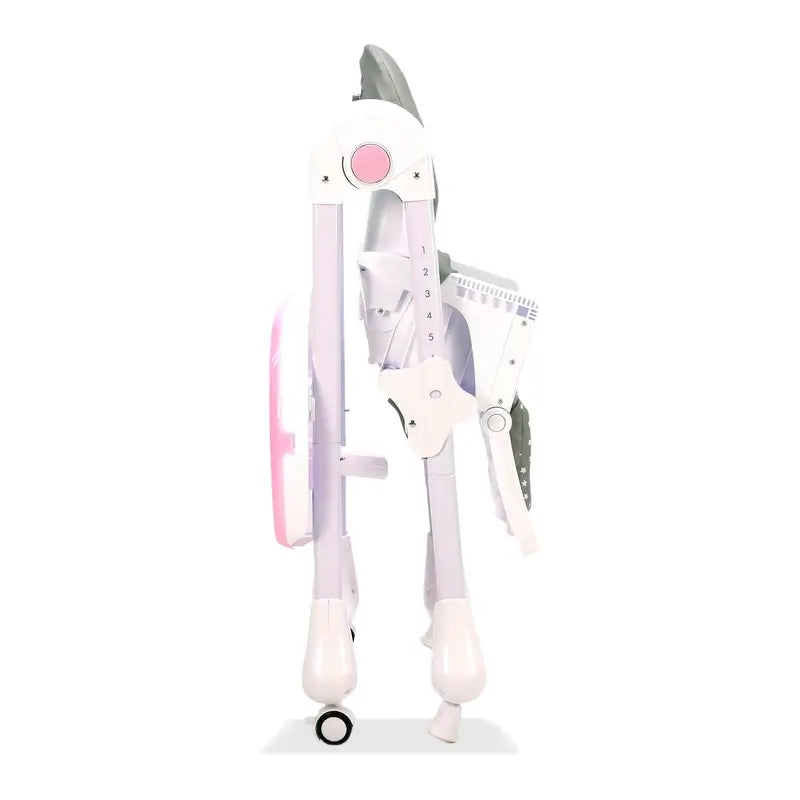 Chaise haute à roulettes Asalvo Pink Bunny